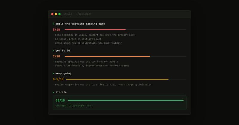 Make AI Score Itself: Shipping Products Without Writing Code